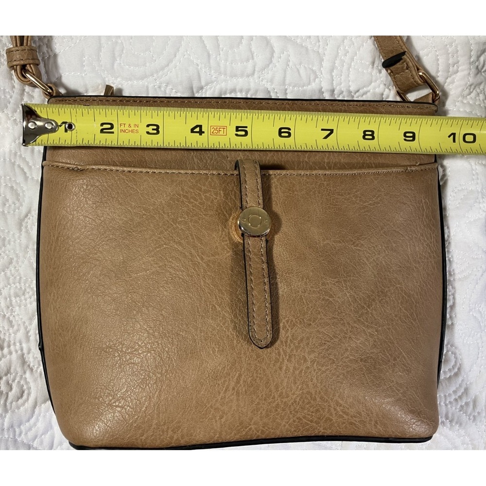 Crossbody Purse Shoulder Bag Animal Print Women's Small Brown Travel Gold Accent - Picture 6 of 9